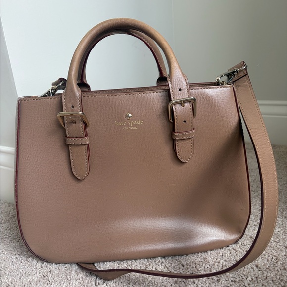 kate spade Handbags - Kate Spade Tan Satchel Purse with Flaws